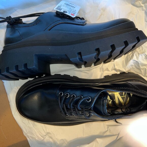 ZARA Black Chunky Sole Oxford - SZ 9/SZ 40!! - Picture 1 of 5